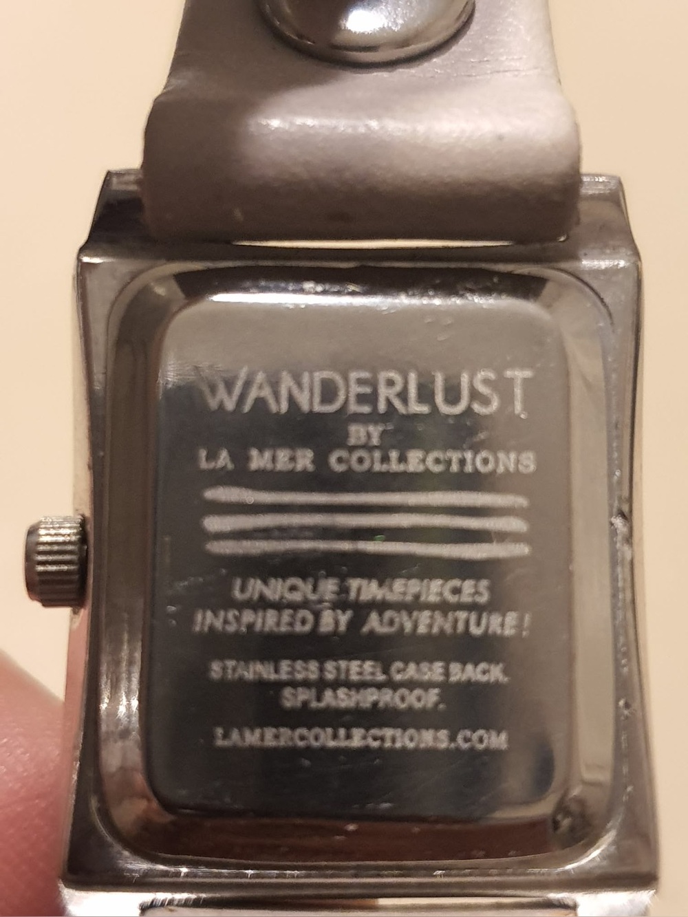 10/$20LA Mer Collections Wanderlust Silver/Grey Leather DoubleLoop Women's Watch - Picture 4 of 4